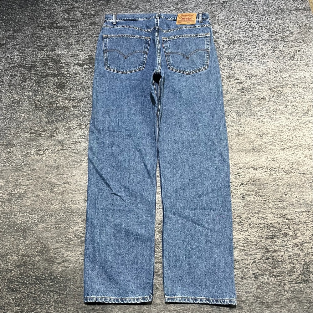 Vintage 90s Levi's 505 Jeans 36x32 Blue Regular Fit Straight Leg Denim Red Tab